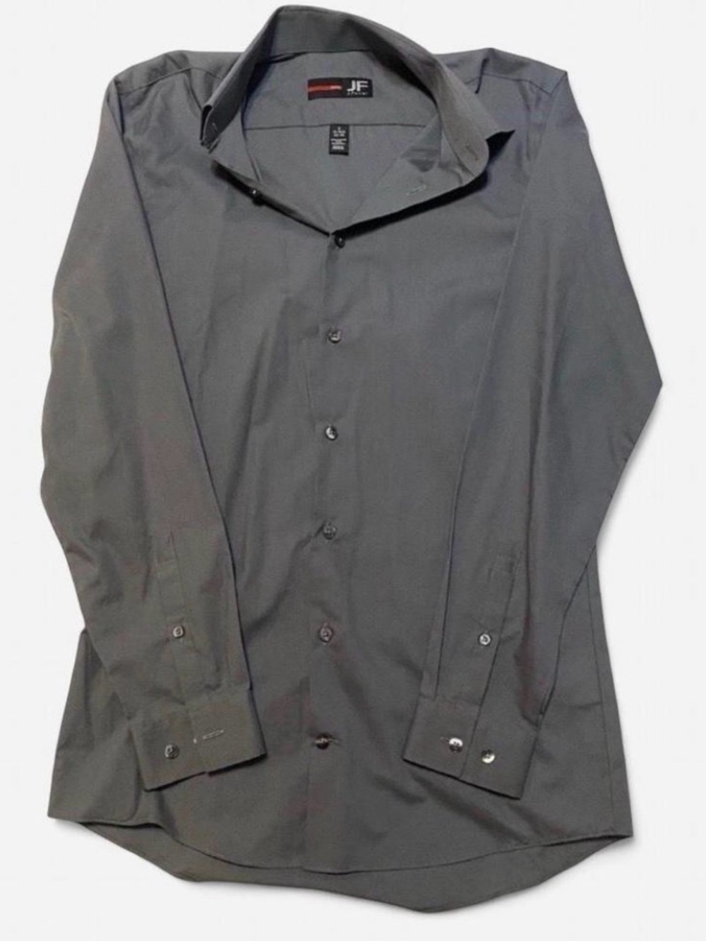 JF J.Ferrar Charcoal Dress Shirt